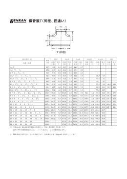 鋼管製T（同径、径違い）