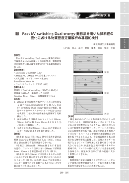 Fast kV switching Dual energy 撮影法を用いた試料径の 変化における