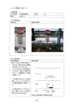 2．バス停看板（あかべぇ）