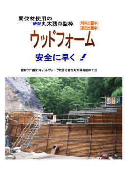 縦材(CT鋼)にキャットウォーク取付可能な丸太残存型枠工法