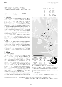 既成市街地内に残存する井戸の現況 - 東京大学大学院工学研究科都市