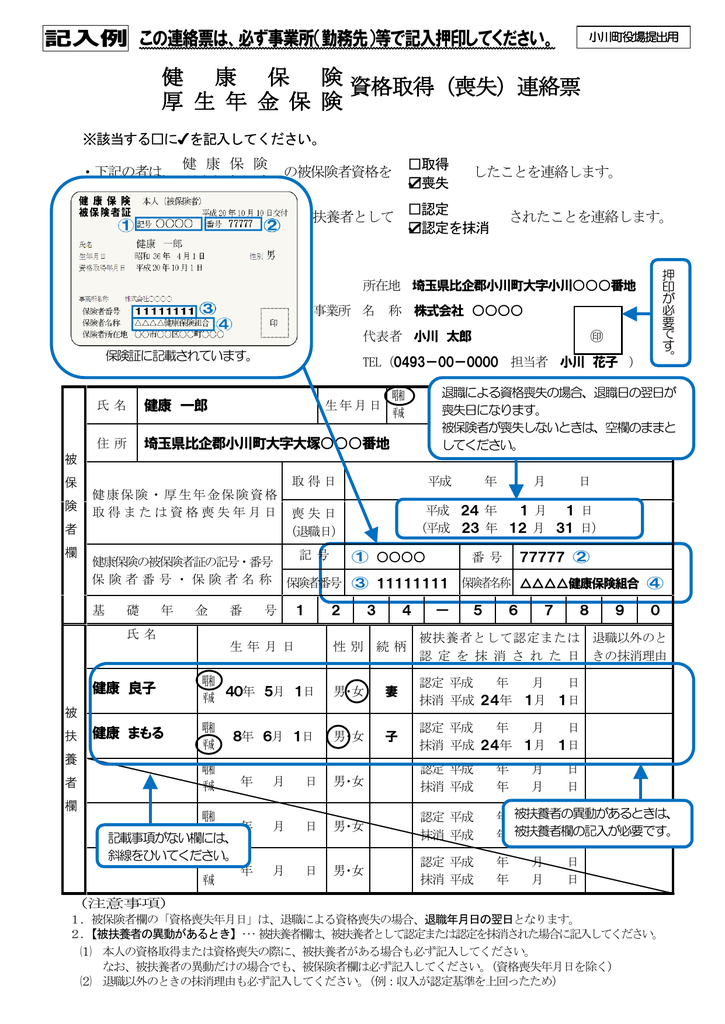 資格喪失連絡票記入例 ファイル名 02s Renraku Rei