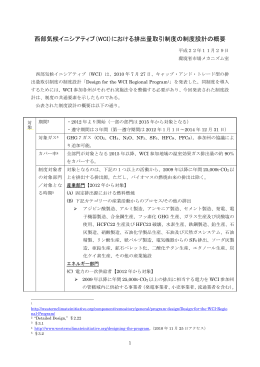 西部気候イニシアティブ（WCI）における排出量取引制度の制度