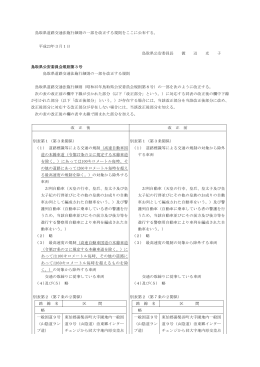鳥取県道路交通法施行細則の一部を改正する規則をここに公布する