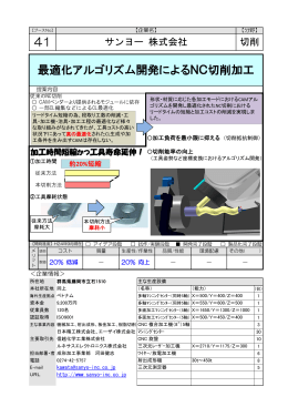 最適化アルゴリズム開発によるNC切削加工 41