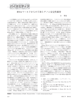 RNAワールドからの干渉とゲノム安定性維持