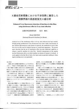 X線全反射現象における干渉効果に着目 した 薄膜界面の高感度蛍光X