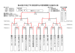第46回(平成27年)習志野市少年野球夏季大会組合せ表
