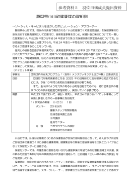 参考資料2 羽佐田構成員提出資料 静岡県小山町健康課の取組例（PDF）