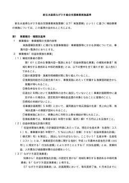 新生水産県ながさき総合支援事業実施基準 新生水産県ながさき総合