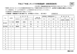 平成27年度ニホンジカ狩猟調査票（銃猟承認者用）（PDF：49KB）