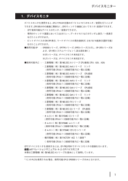 デバイスモニター 1 ．デバイスモニタ - Pro-face