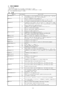 11 単位互換制度 （1） 大学