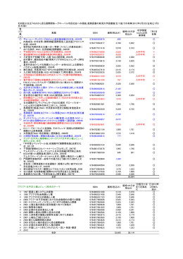 有 (  ) 無 (&times;) 表題 ISBN 価格(税込み) 価格10%引き 税込み 紀伊国屋