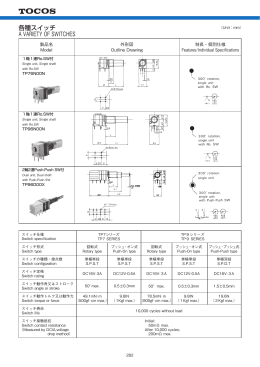 各種スイッチ A VARIETY OF SWITCHES