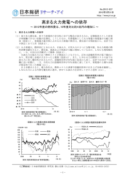 高まる火力発電への依存（PDF：221KB）