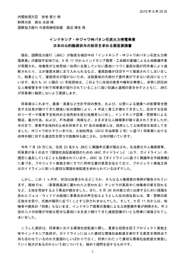 インドネシア・中ジャワ州バタン石炭火力発電事業 日本の公的融資供与