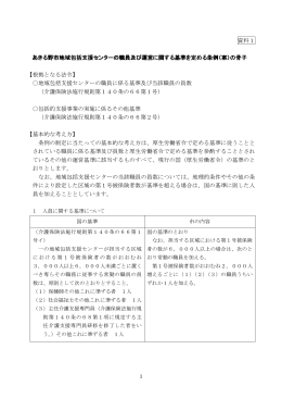 資料1 あきる野市地域包括支援センターの あきる野市地域包括支援