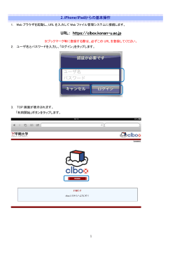 2．iPhone、iPadからのアクセス方法