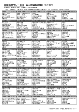 楽譜集ロマン、ユニゾン曲集