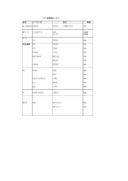 LOTS音響機材リスト 品名 メーカー名 型式 数量 PA - FM