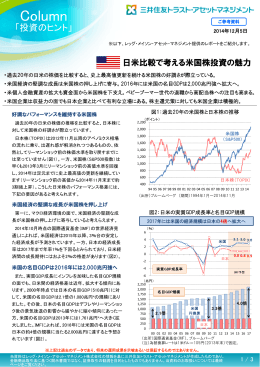 日米比較で考える米国株投資の魅力 - 三井住友トラスト・アセット
