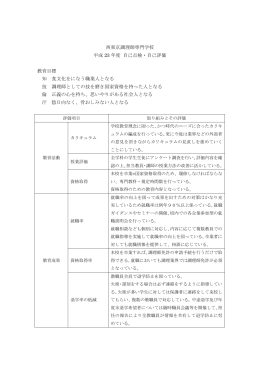 西東京調理師専門学校 平成 23 年度 自己点検