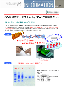 ペン型磁性ビーズ式 His-tag タンパク質精製キット