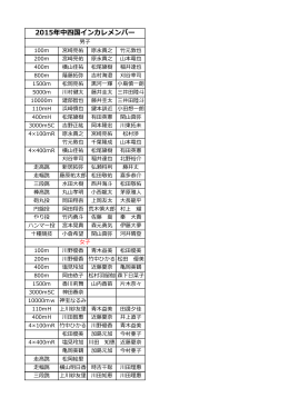 2015年中四国インカレメンバー