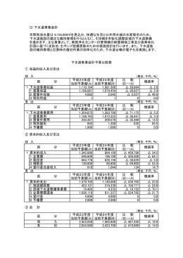 (2) 下水道事業会計 ① 収益的収入及び支出 収 入 平成23年度 平成24