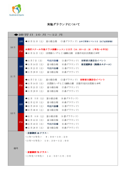 実施グラウンドについて 実施グラウンドについて