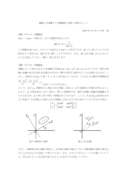 機械工学実験Ⅰ-7 画像解析 結果と考察のヒント 2014 年 4 月 4 日 臼杵