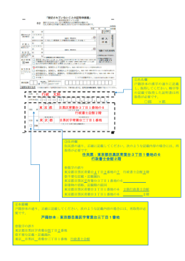行政 太郞 郞 &times;郎 住民票：東京都目黒区青葉台3丁目1番地の6 行政