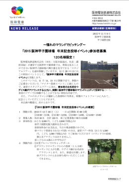 「2015 阪神甲子園球場 年末記念投球イベント」参加者募集