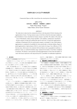 地域特化度からみる江戸の商業空間