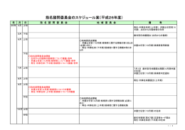 指名諮問委員会のスケジュール案（平成26年度）