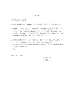 石田オーナー提案書 - 日本メルジェス協会