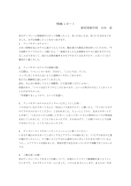 TDRレポート 石田 彩 （PDF）