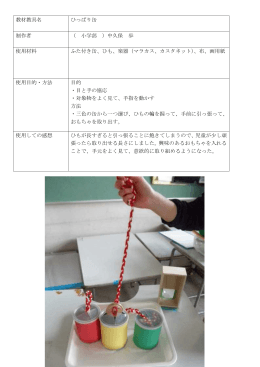 教材教具名 缶 制作者 小学部 中久保 歩 使用材料 ふた付 缶 楽器