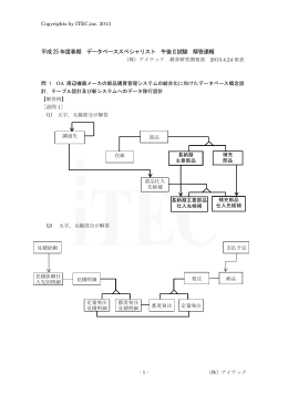 データベーススペシャリスト (午後II) （PDF 239KB)