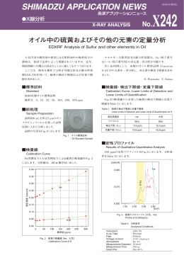 オイル中の硫黄およびその他の元素の定量分析