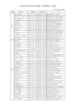 指定給水工事事業者一覧（PDFファイル：66kb）