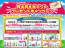 RARAポイント プレゼントキャンペーン