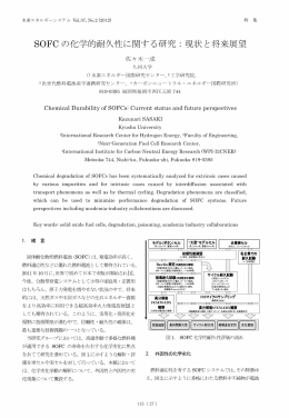 の化学的耐久性に関する研究:現状と将来展望