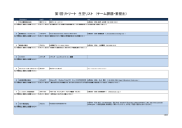 第7回リトリート 生豆リスト （チーム課題・要提出）