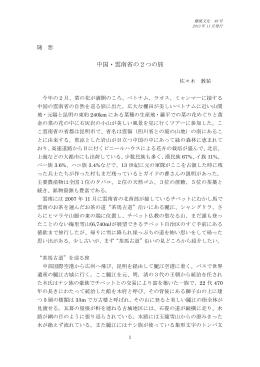 中国・雲南省の2つの旅 佐々木教祐
