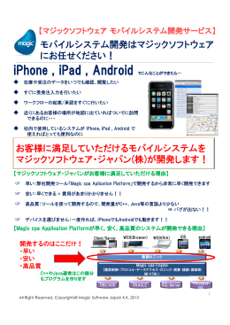 モバイルシステム開発サービス - Magic Software DEVNET Japan