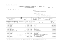 産業廃棄物収集運搬業実績報告書（平成25年度）