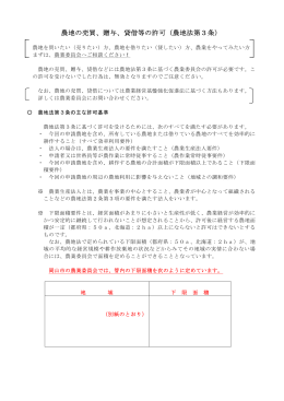 農地の売買、贈与、貸借等の許可（農地法第3条）