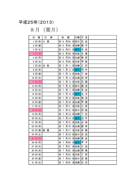 8月（葉月）